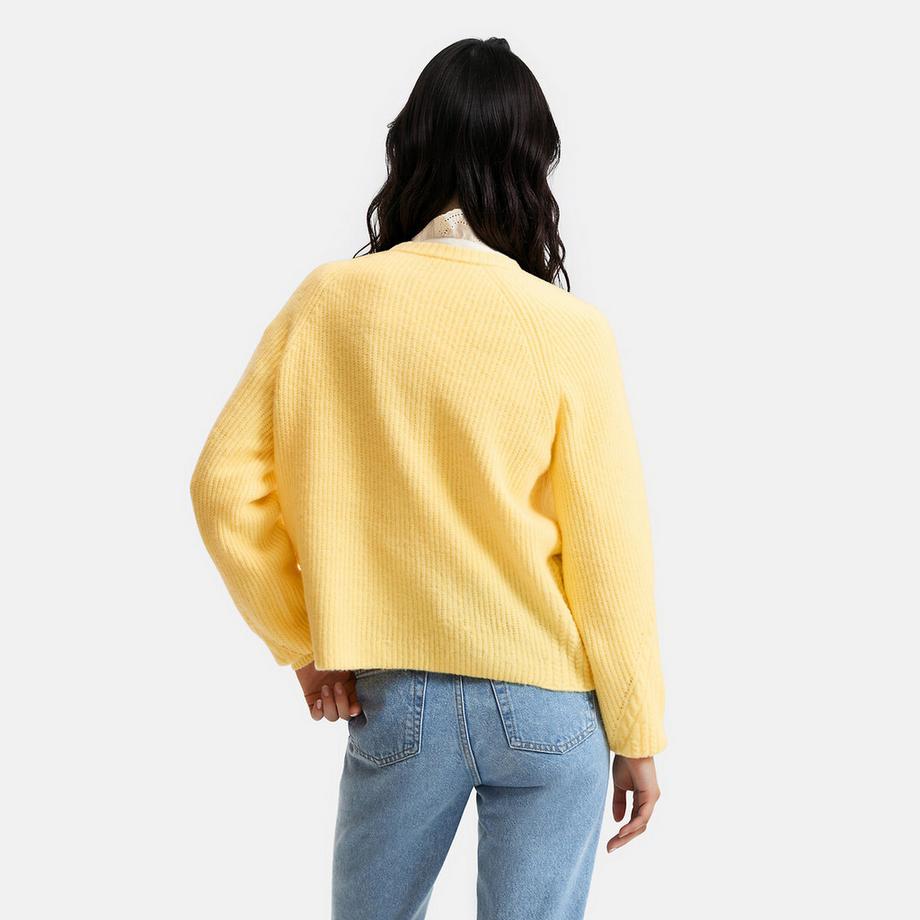 La Redoute Collections Cardigan collo tondo in maglia a coste  