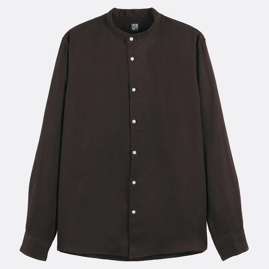 La Redoute Collections Signature Gerades Leinenhemd Stehkragen  