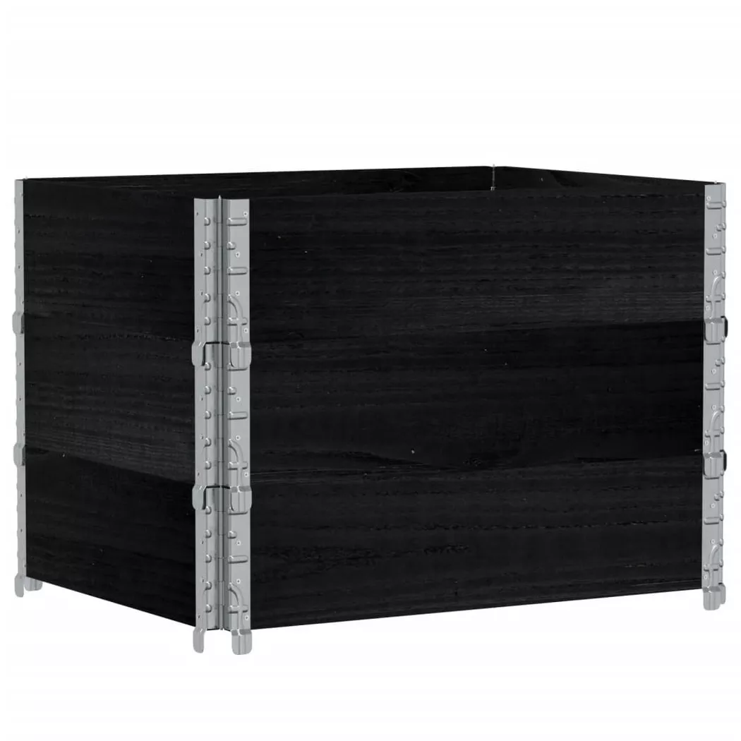 VidaXL - Jardinière bois de pin, One Size, Noir