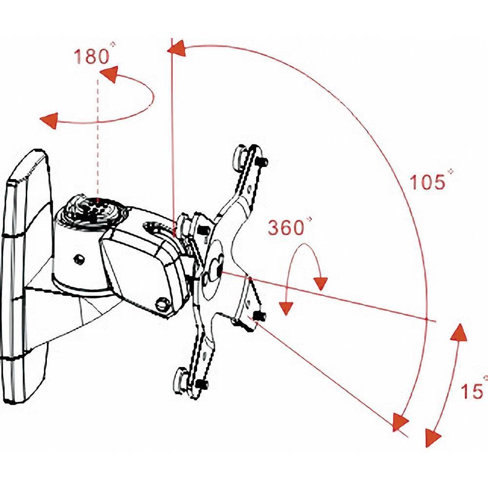 SpeaKa Professional  Support mural écran Xergo inclinable et orientable 