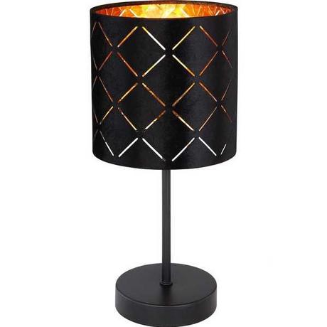 mutoni Lampe à poser Sunna métal noir 1xE14  