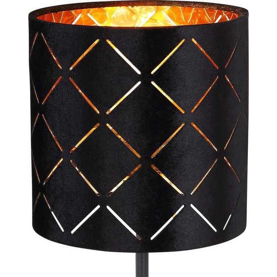 mutoni Lampe à poser Sunna métal noir 1xE14  