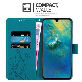 Cadorabo  Hülle für Huawei MATE 20 Blumen Design Magnetverschluss 