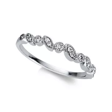 Mémoire-Ring 750/18K Weissgold Diamant 0.17ct.