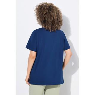 Ulla Popken T-shirt A-Line Scollo a V Mezze Maniche a Campana  