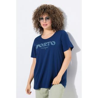 Ulla Popken T-shirt A-Line Scollo a V Mezze Maniche a Campana  