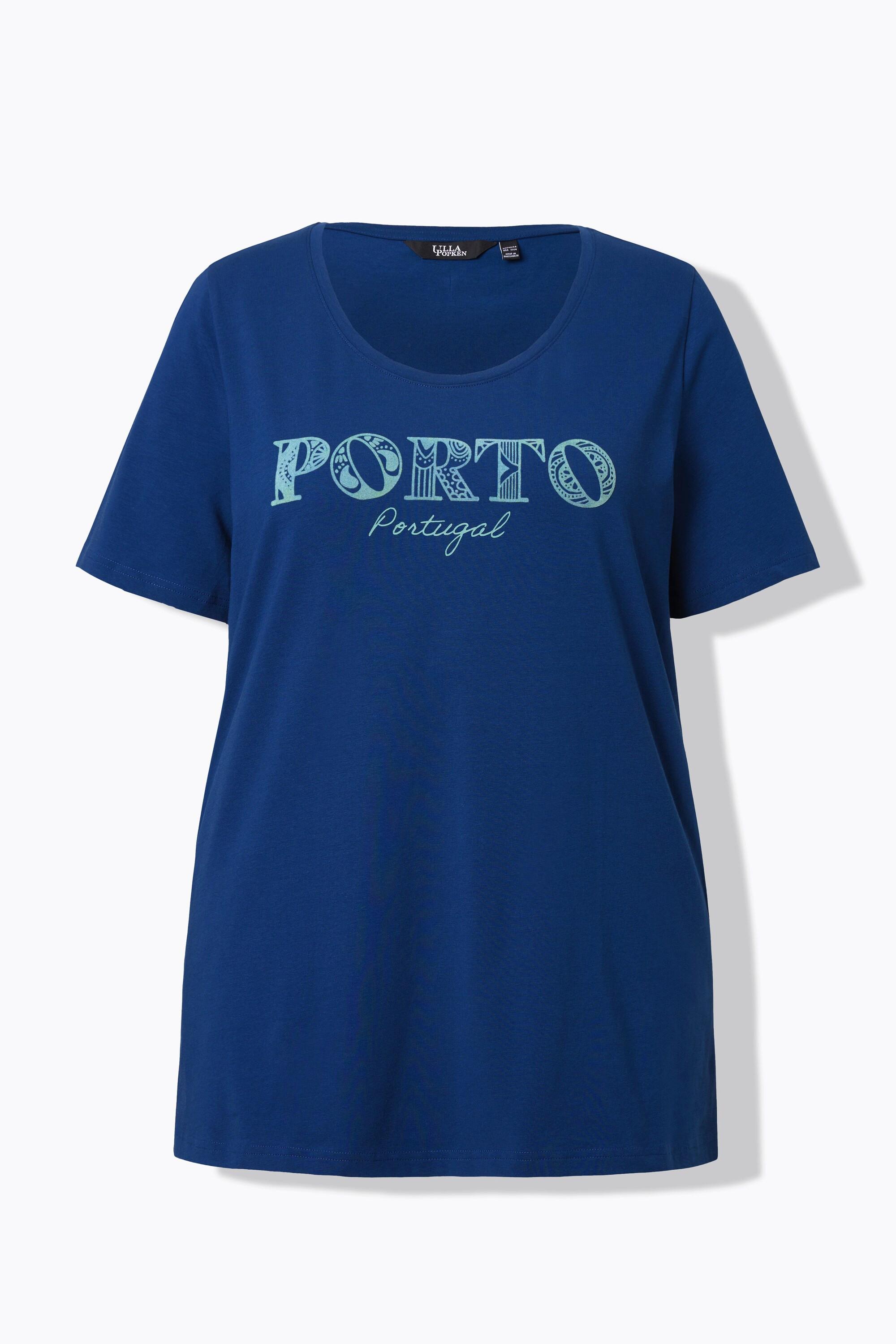 Ulla Popken T-shirt A-Line Scollo a V Mezze Maniche a Campana  