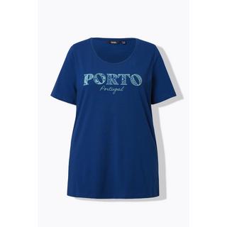 Ulla Popken T-shirt A-Line Scollo a V Mezze Maniche a Campana  