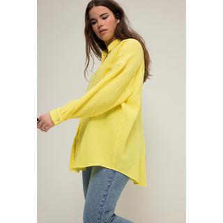 Studio Untold  Musselin Bluse, oversized, Hemdkragen, Langarm 