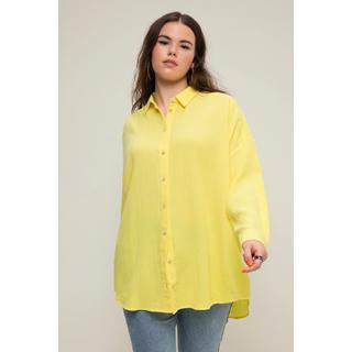 Studio Untold  Musselin Bluse, oversized, Hemdkragen, Langarm 