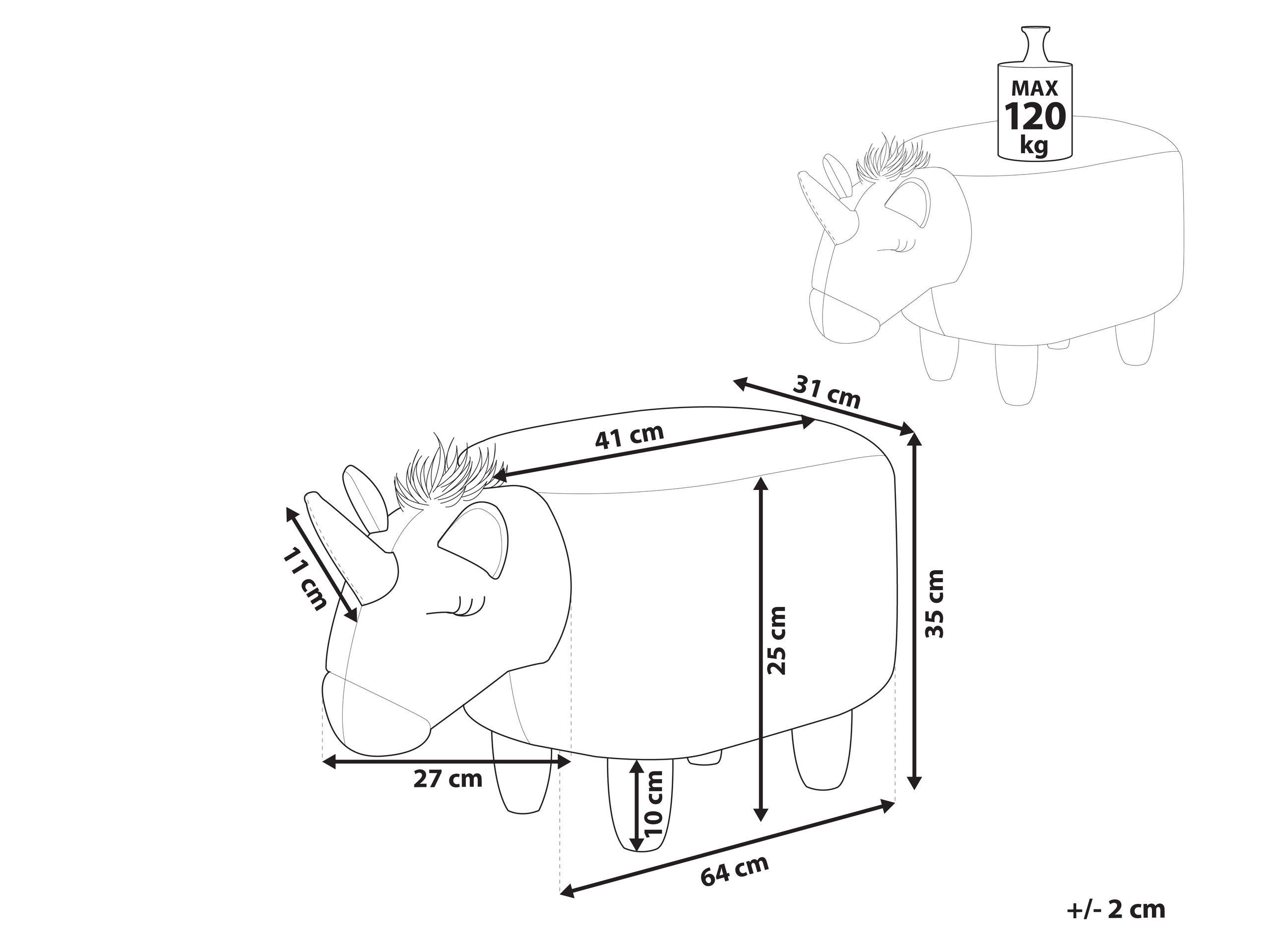 Beliani Hocker aus Polyester Modern UNICORN  