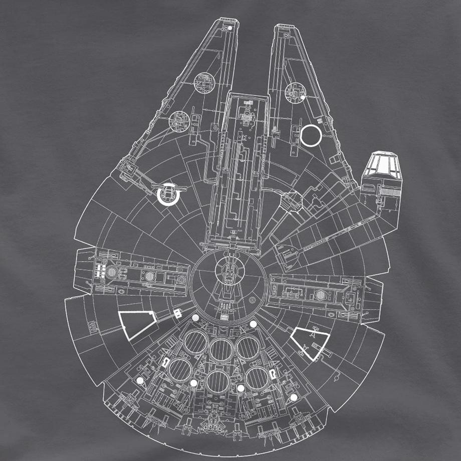STAR WARS T-Shirt Millenium Lines  
