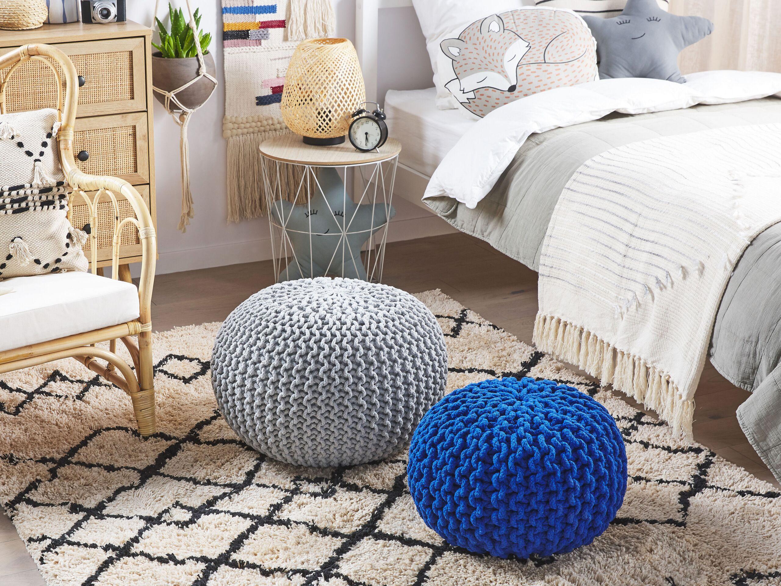 Beliani Pouf en Coton Scandinave CONRAD  
