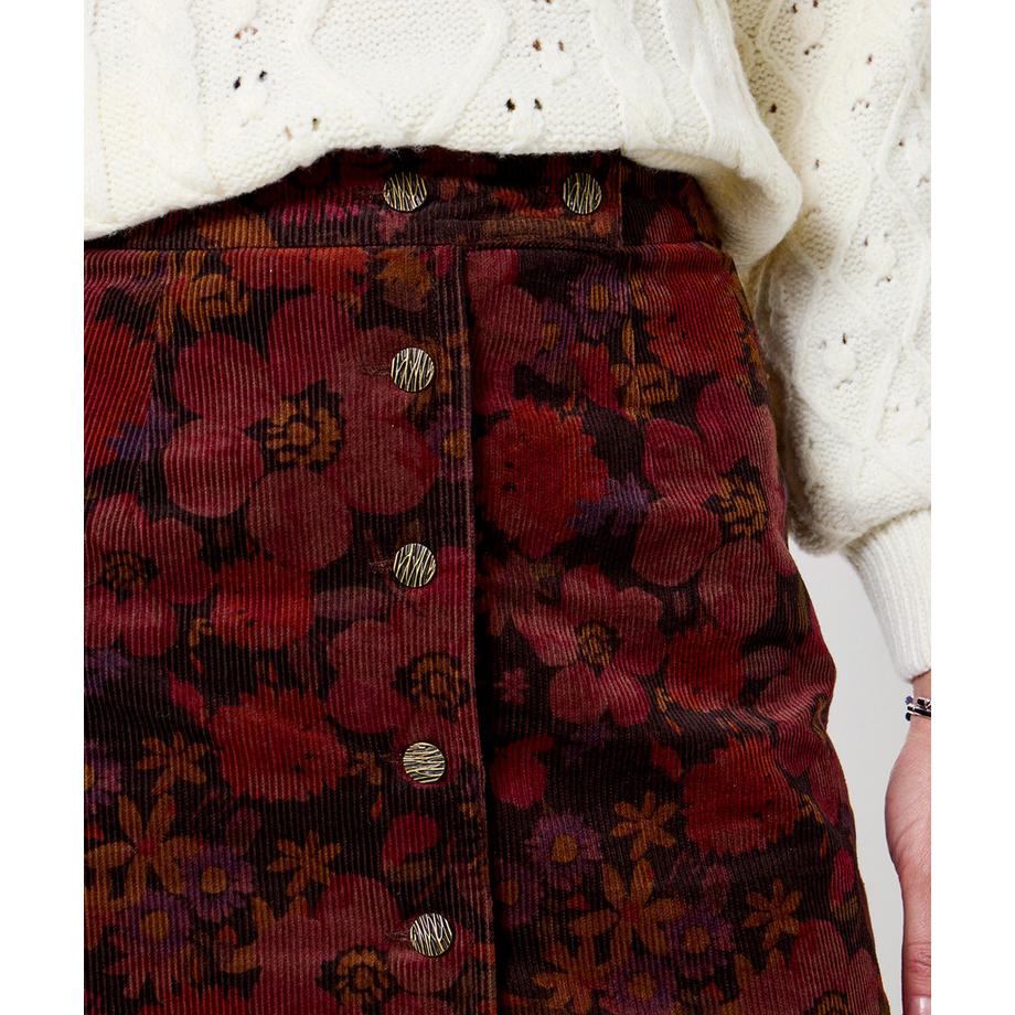 Joe Browns Minigonna in velluto a coste con stampa floreale  