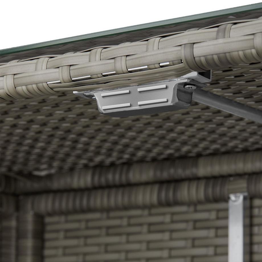 Tectake Armadietto da giardino in alluminio Monza resistente alle intemperie e ai raggi UV  
