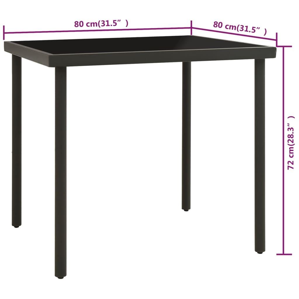 VidaXL Table à manger d'extérieur acier  