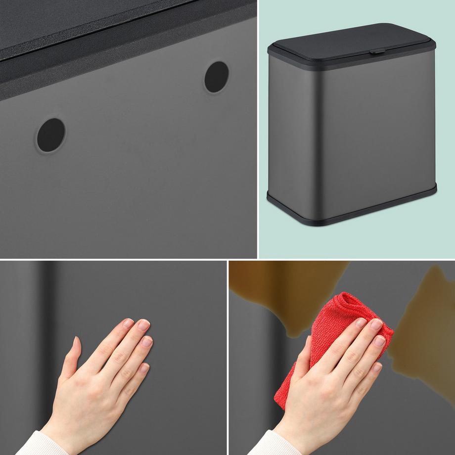 Northix Poubelle de salle de bain, 5 L, suspendue ou sur pied  