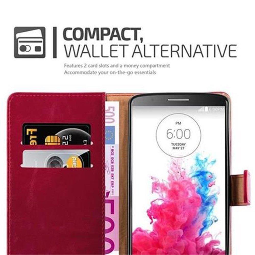 Cadorabo  Housse compatible avec LG G3 - Coque de protection avec fermeture magnétique, fonction de support et compartiment pour carte 