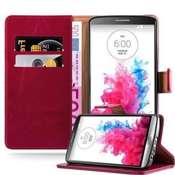 Housse compatible avec LG G3 - Coque de protection avec fermeture magnétique, fonction de support et compartiment pour carte