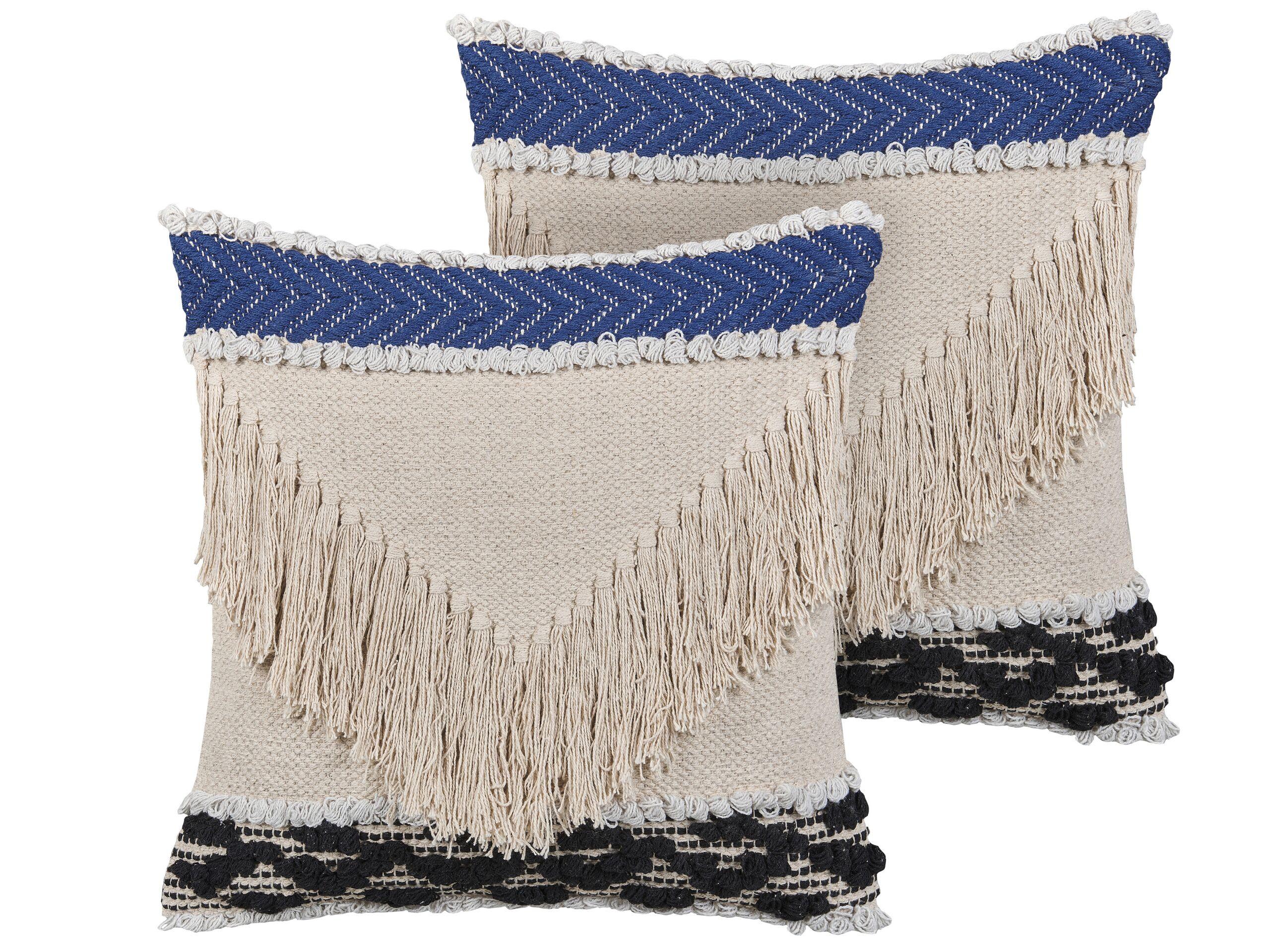 Beliani Set di 2 cuscini en Cotone Boho SOFCA  