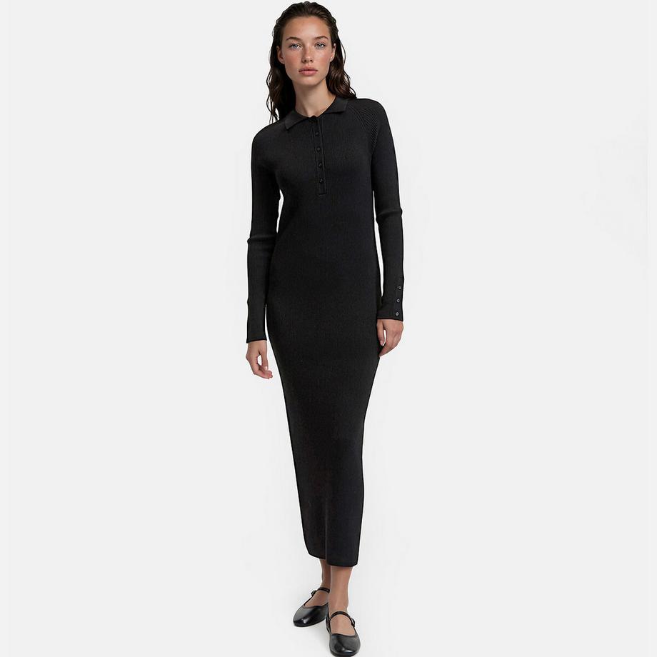 La Redoute Collections Langes Pulloverkleid mit Polokragen und langen Ärmeln  