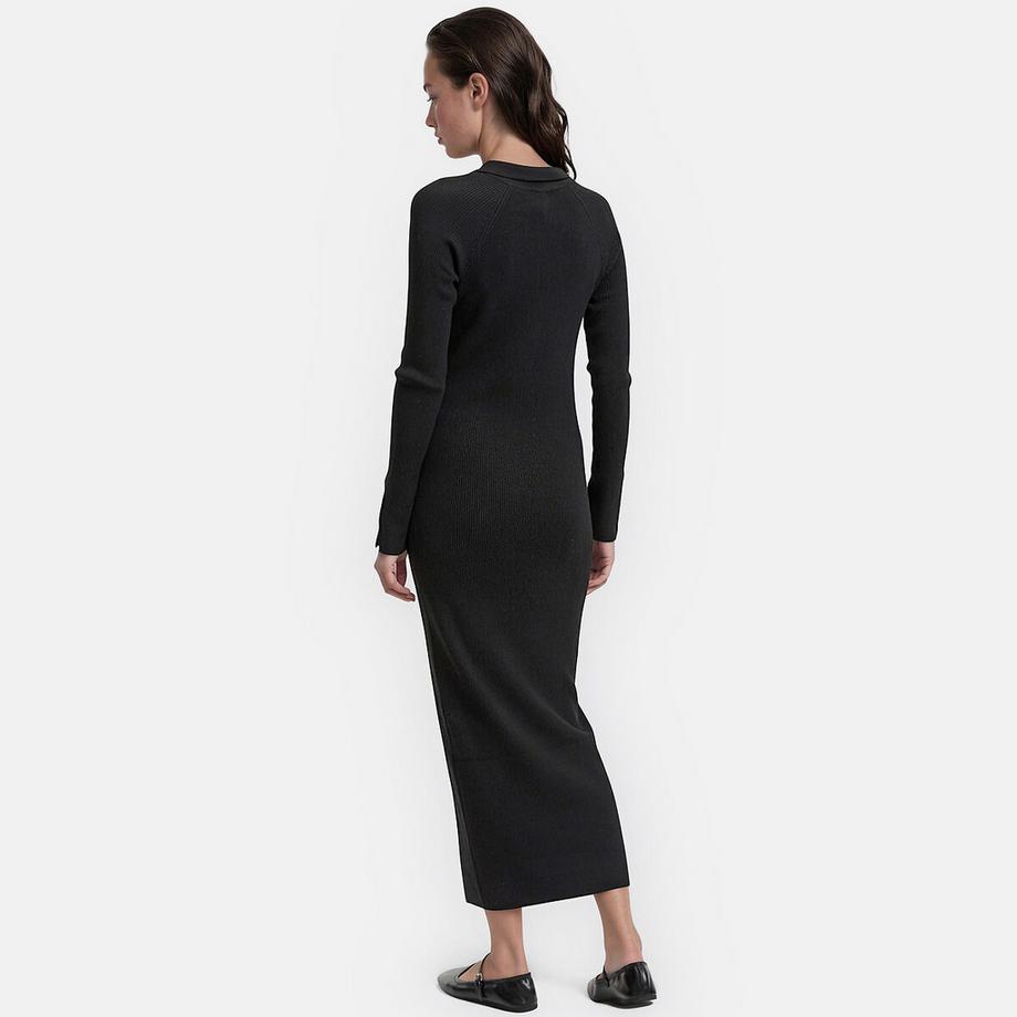 La Redoute Collections Langes Pulloverkleid mit Polokragen und langen Ärmeln  
