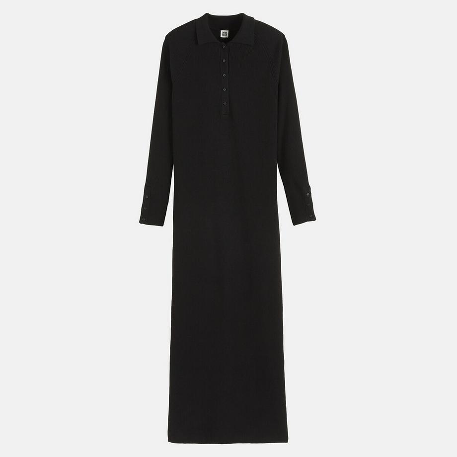 La Redoute Collections Langes Pulloverkleid mit Polokragen und langen Ärmeln  