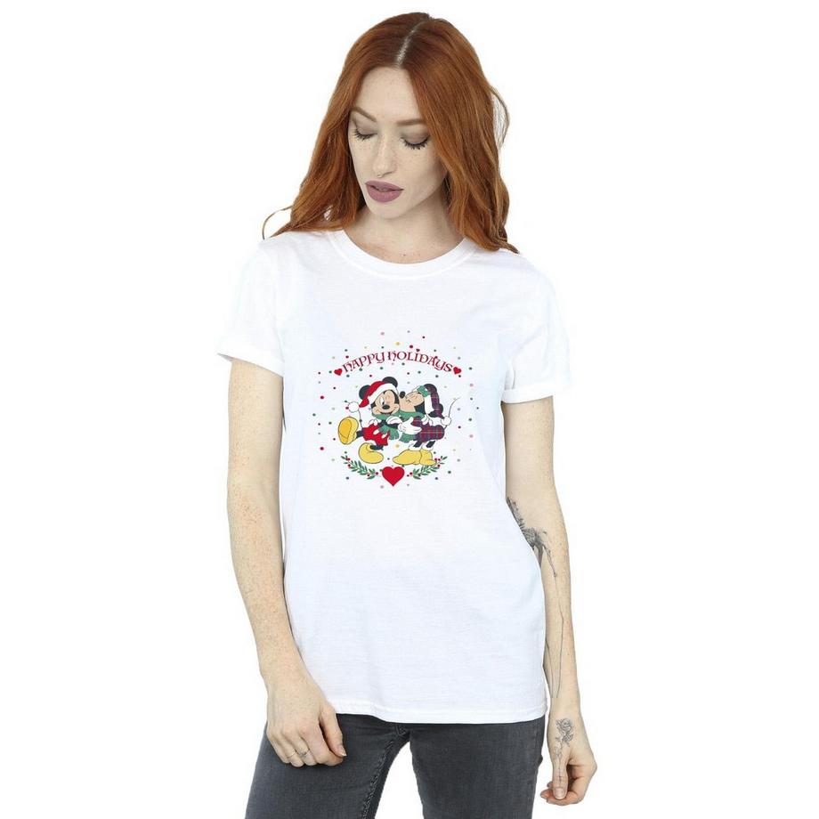 Disney  Maglietta Ampia Topolino E Minnie Mouse Natale 