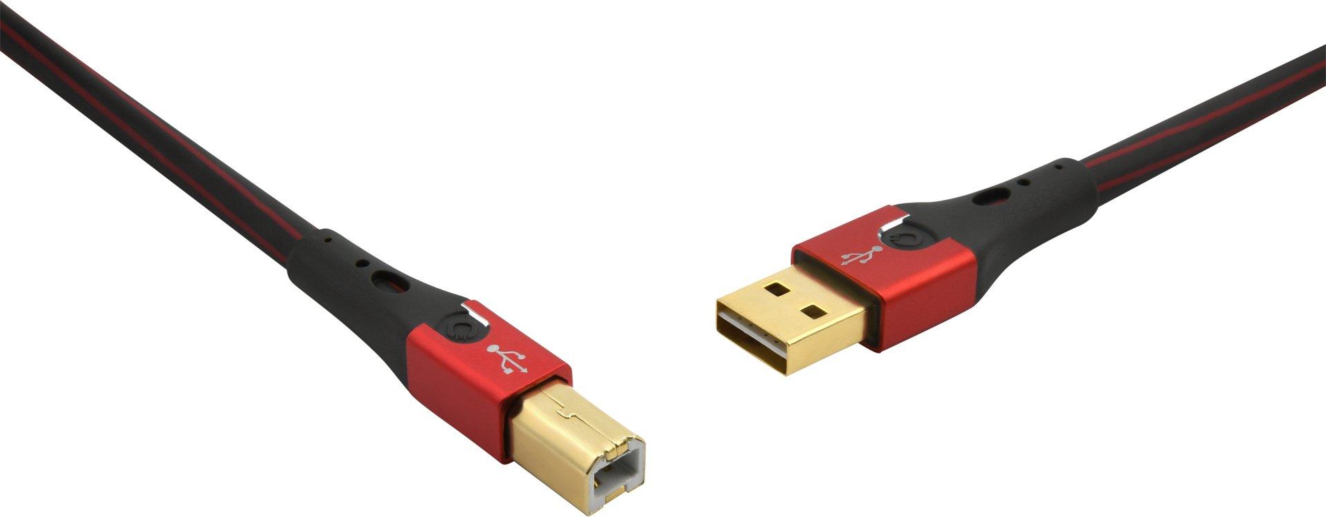 Oehlbach  Cavo USB USB 2.0 Spina USB-A, Spina USB-B 1.00 m Rosso/Nero contatti connettore dorati 