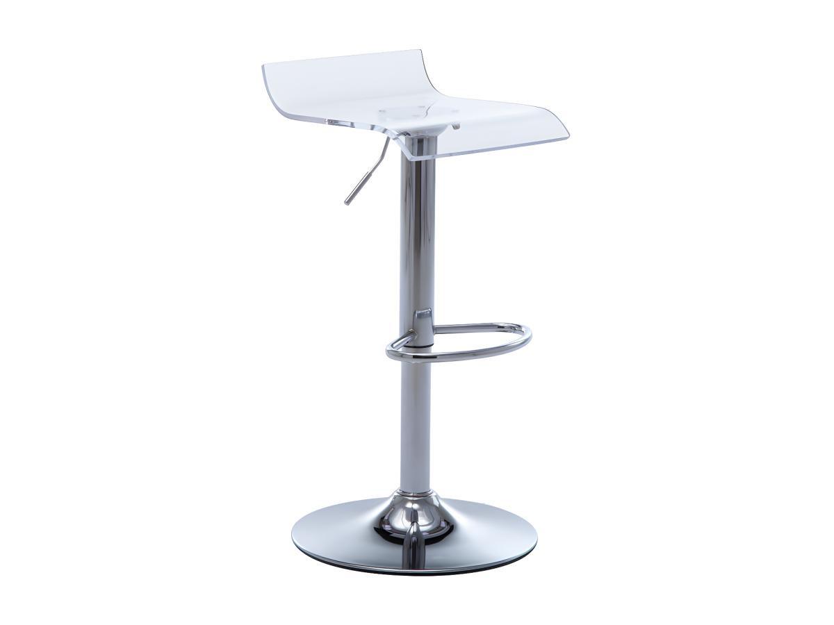 Vente-unique Lotto di 2 sgabelli da bar Acrilico Trasparente OLIVER  