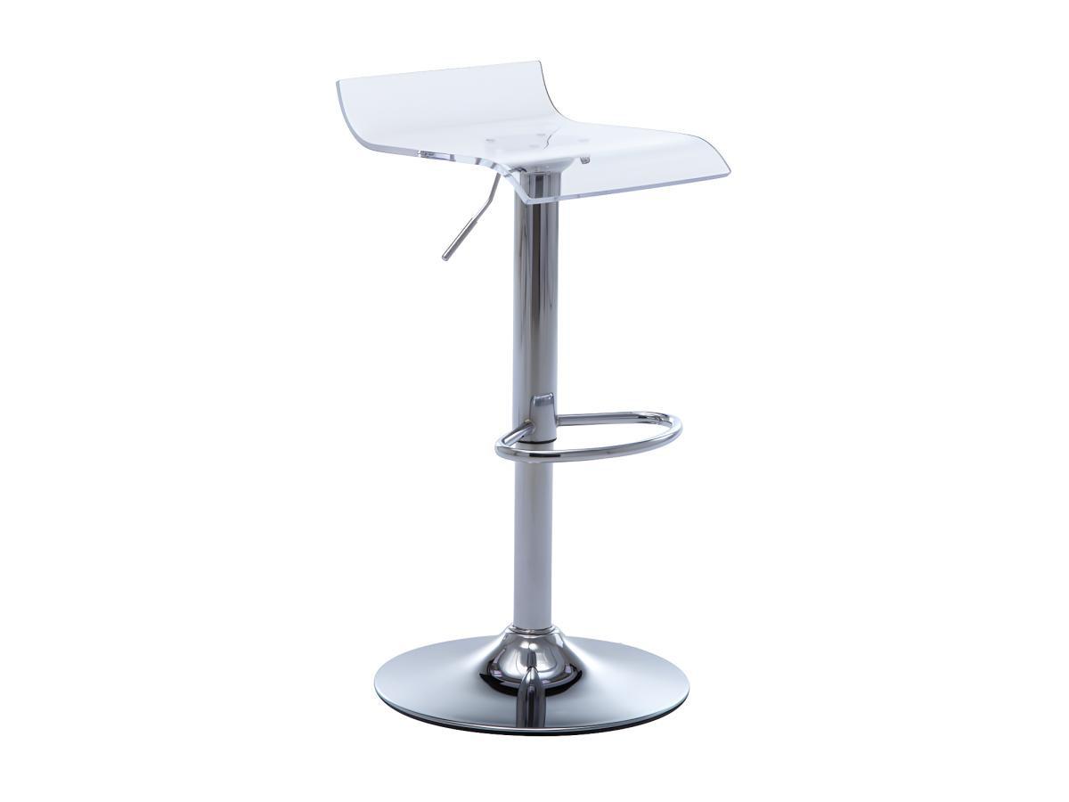 Vente-unique Lotto di 2 sgabelli da bar Acrilico Trasparente OLIVER  