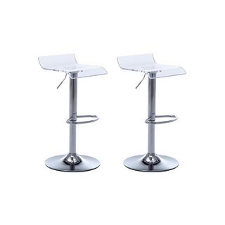 Vente-unique Lotto di 2 sgabelli da bar Acrilico Trasparente OLIVER  