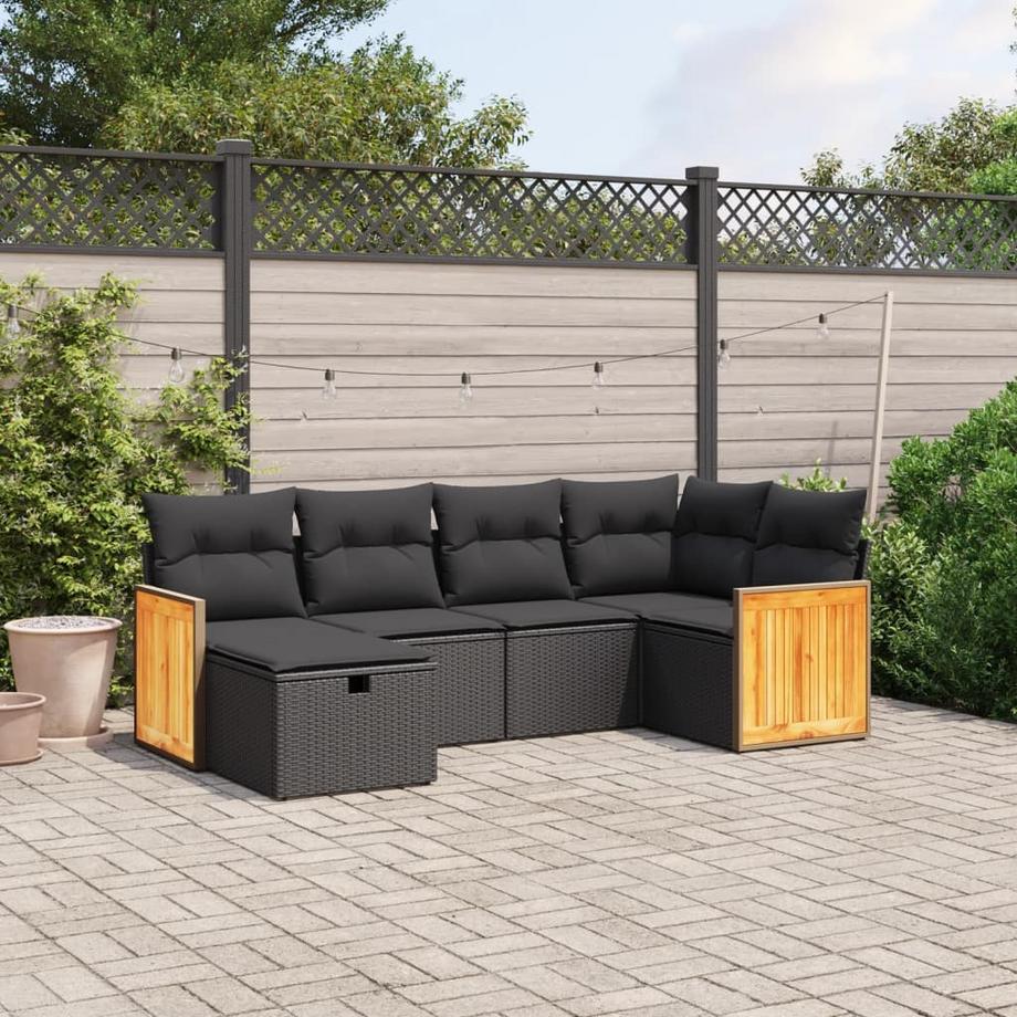 VidaXL set divano da giardino Polirattan  