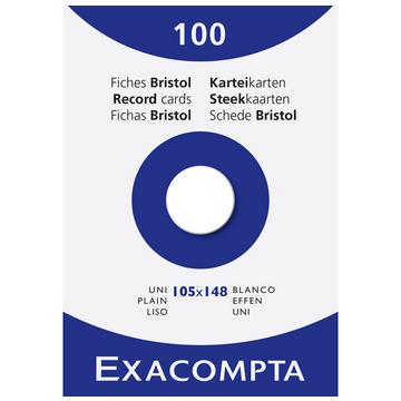 Confezione 100 cartoncini bristol bianco senza righe non perforati 105x148mm - x 10