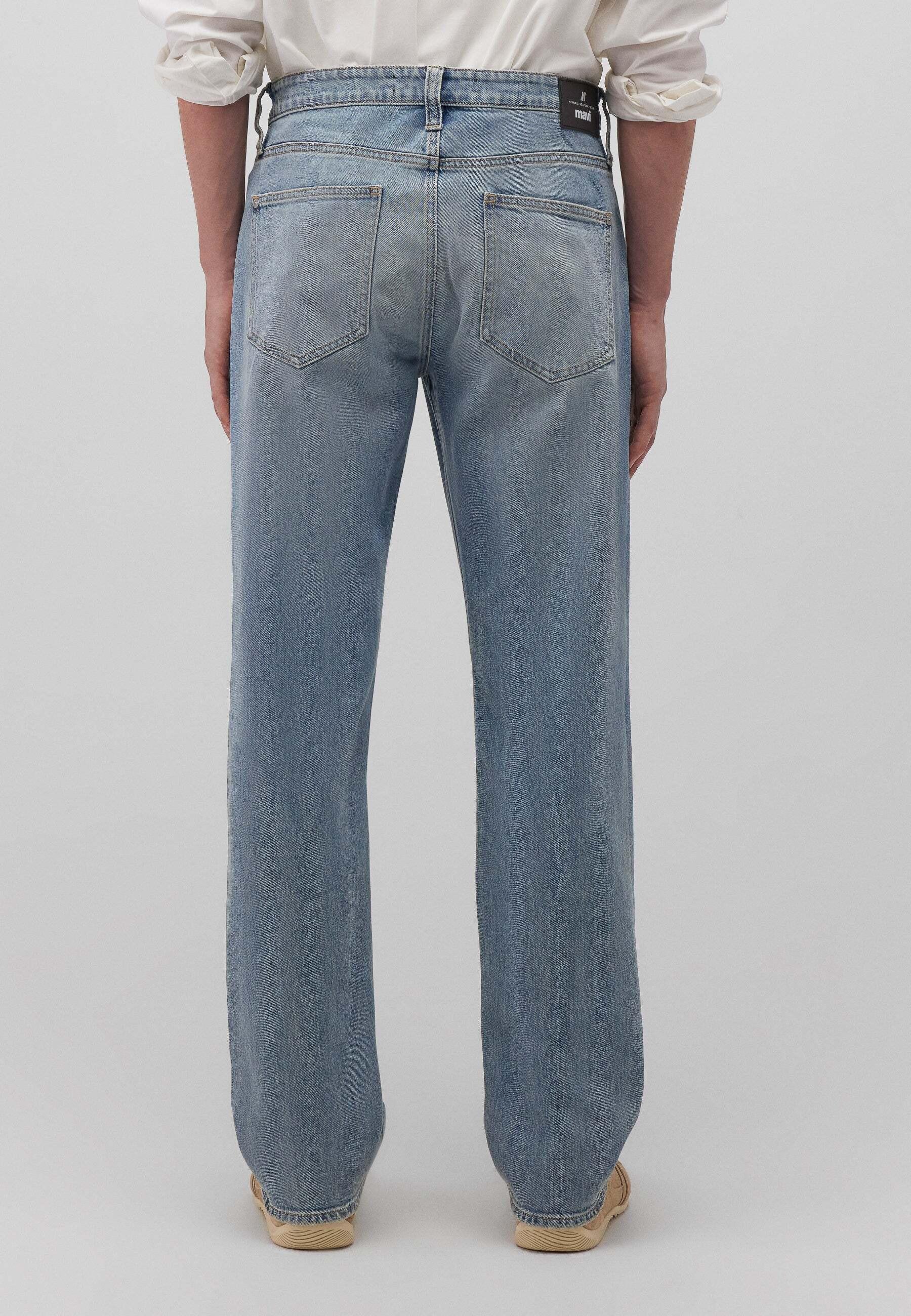 Mavi Lisbon Foggy Used Vintage Loose Straight Jeans  