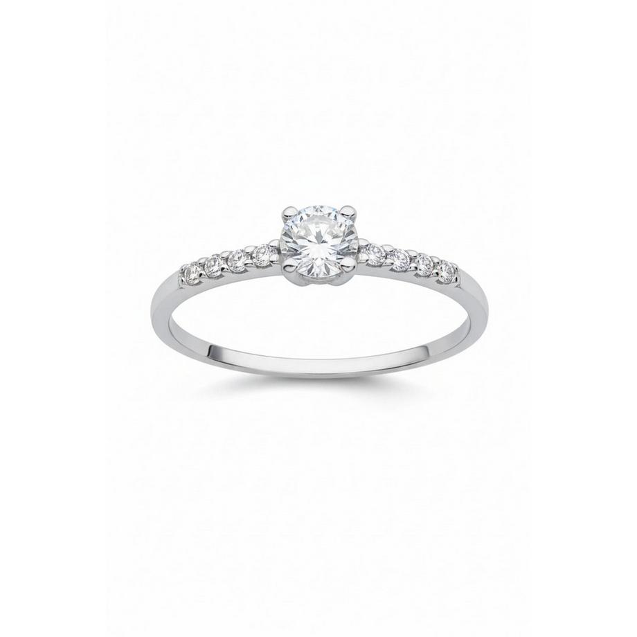 Bague Solitaire en  avec Zircone Cubique