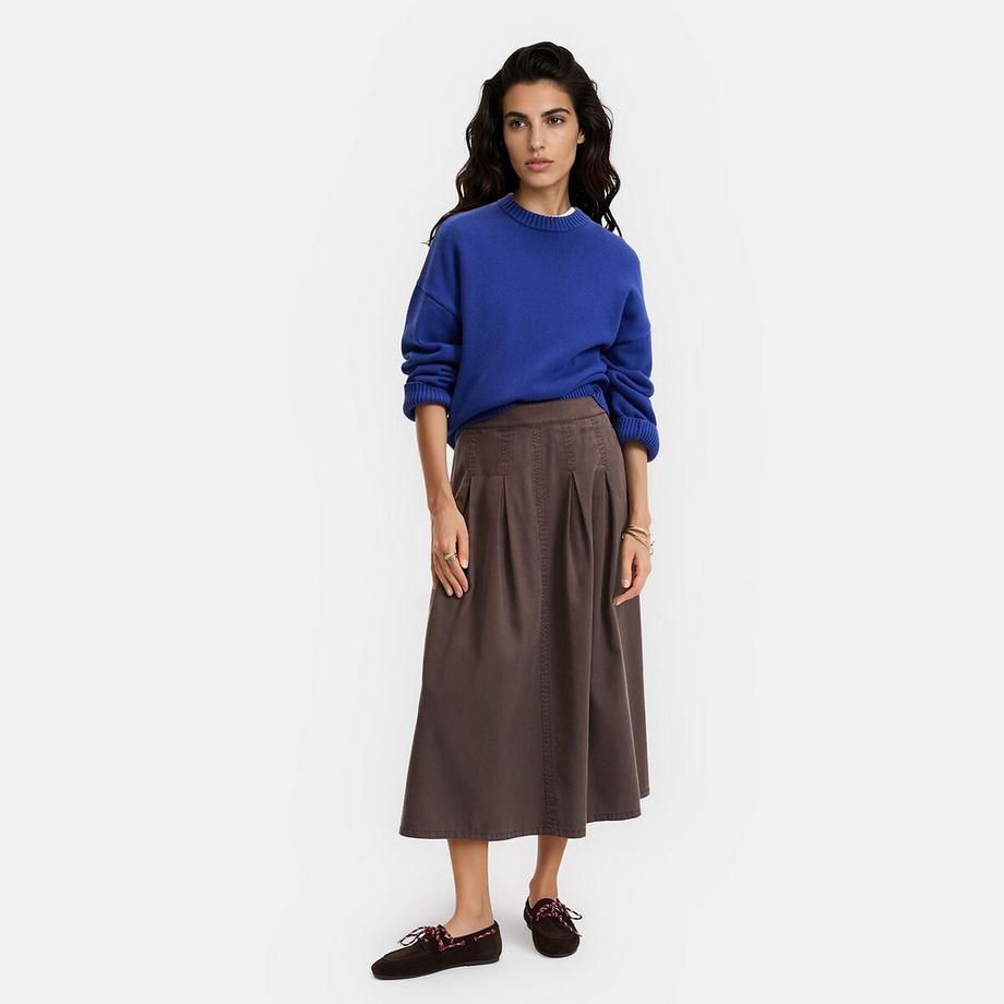 La Redoute Collections Jupe longue évasée avec plis devant  