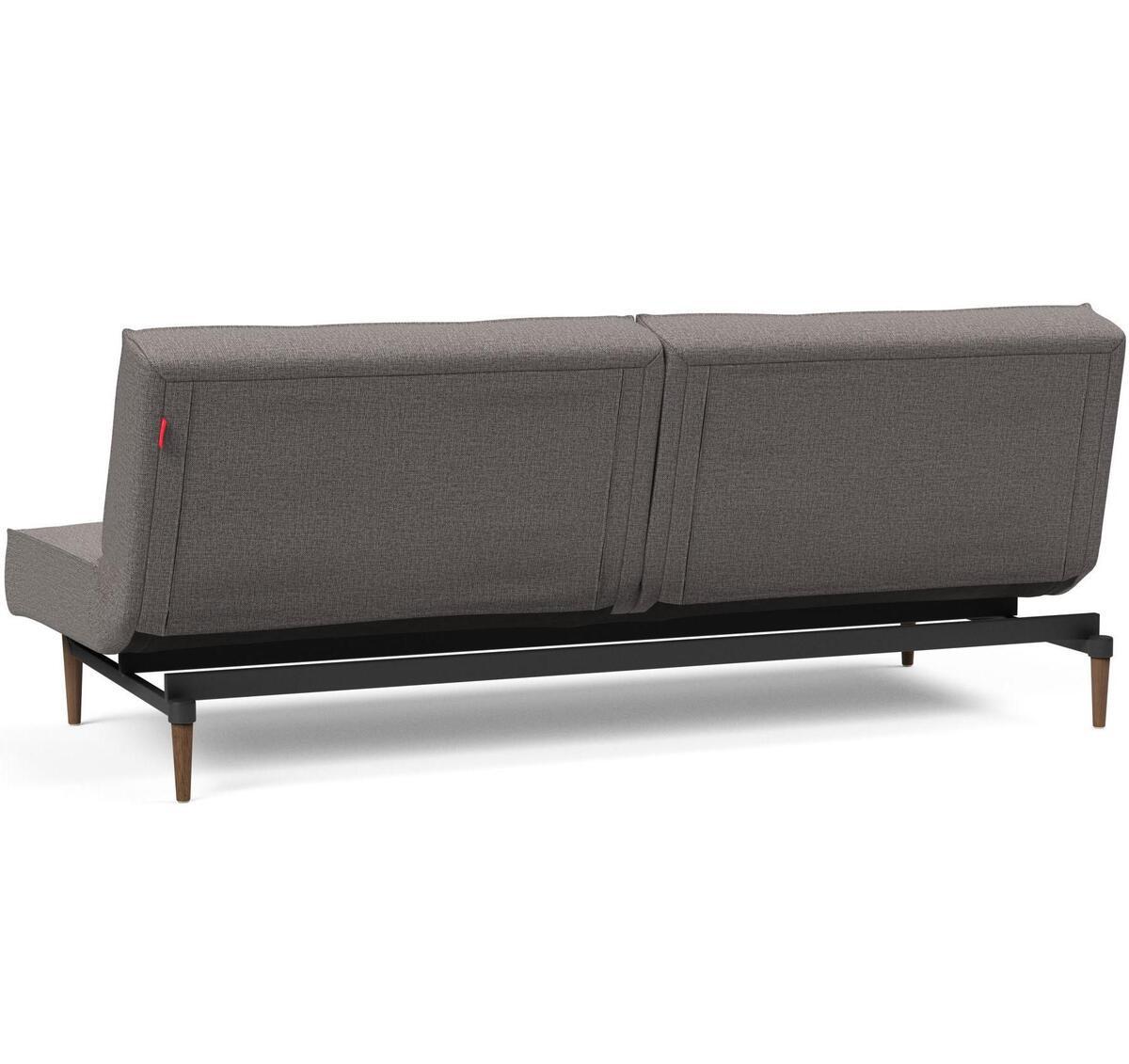 Innovation Living Innovation Canapé-lit Splitback Styletto Dark Wood - Mixed Dance Grey  