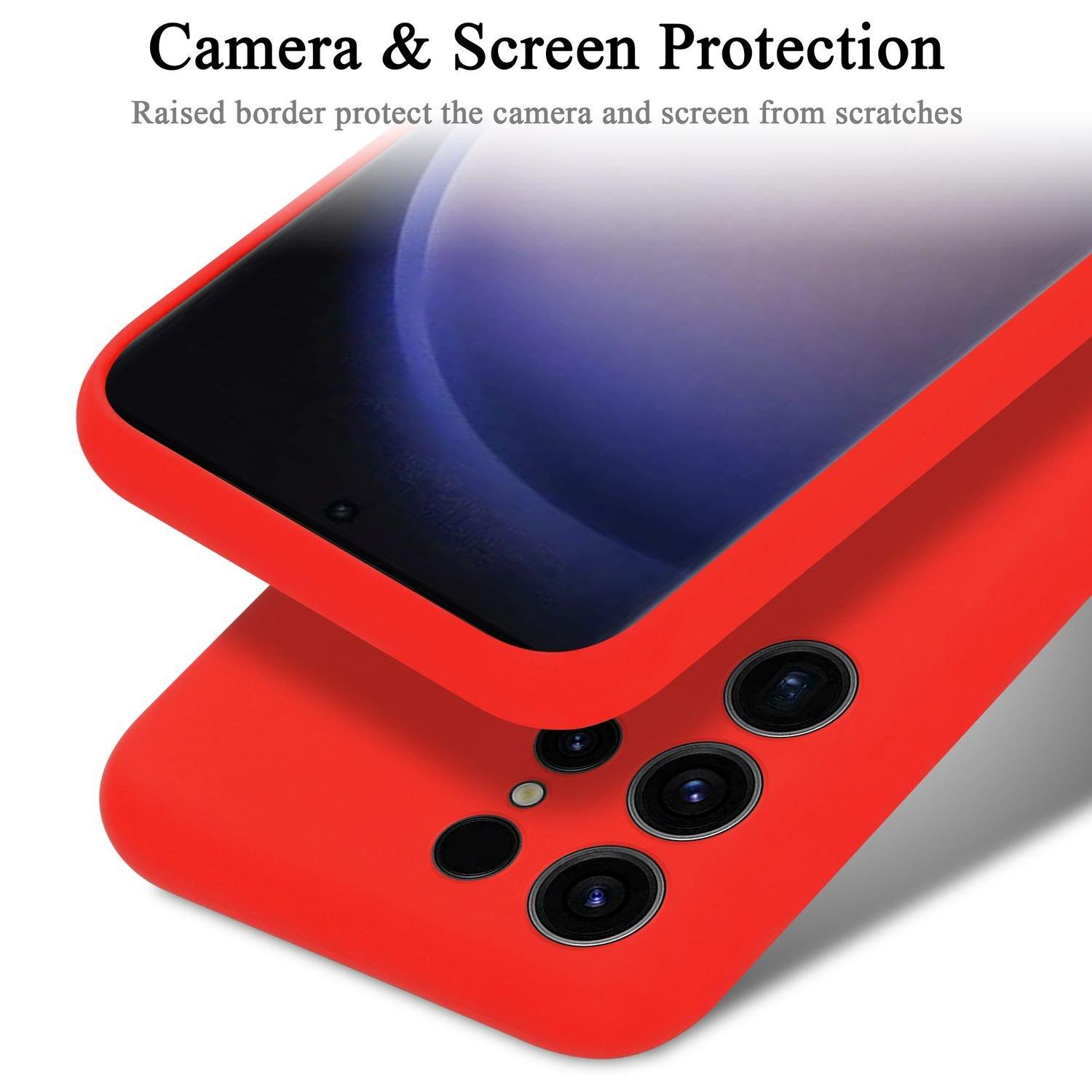 Cadorabo  Housse pour Samsung Galaxy S23 ULTRA en LIQUID RED - Coque de protection en silicone TPU flexible 