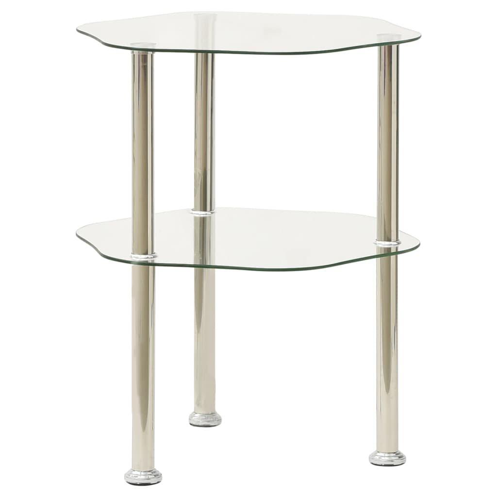 VidaXL Table d'appoint verre  