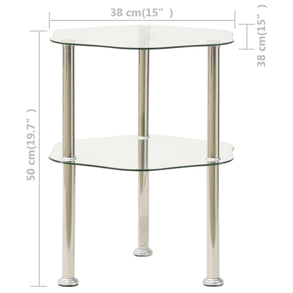 VidaXL Table d'appoint verre  