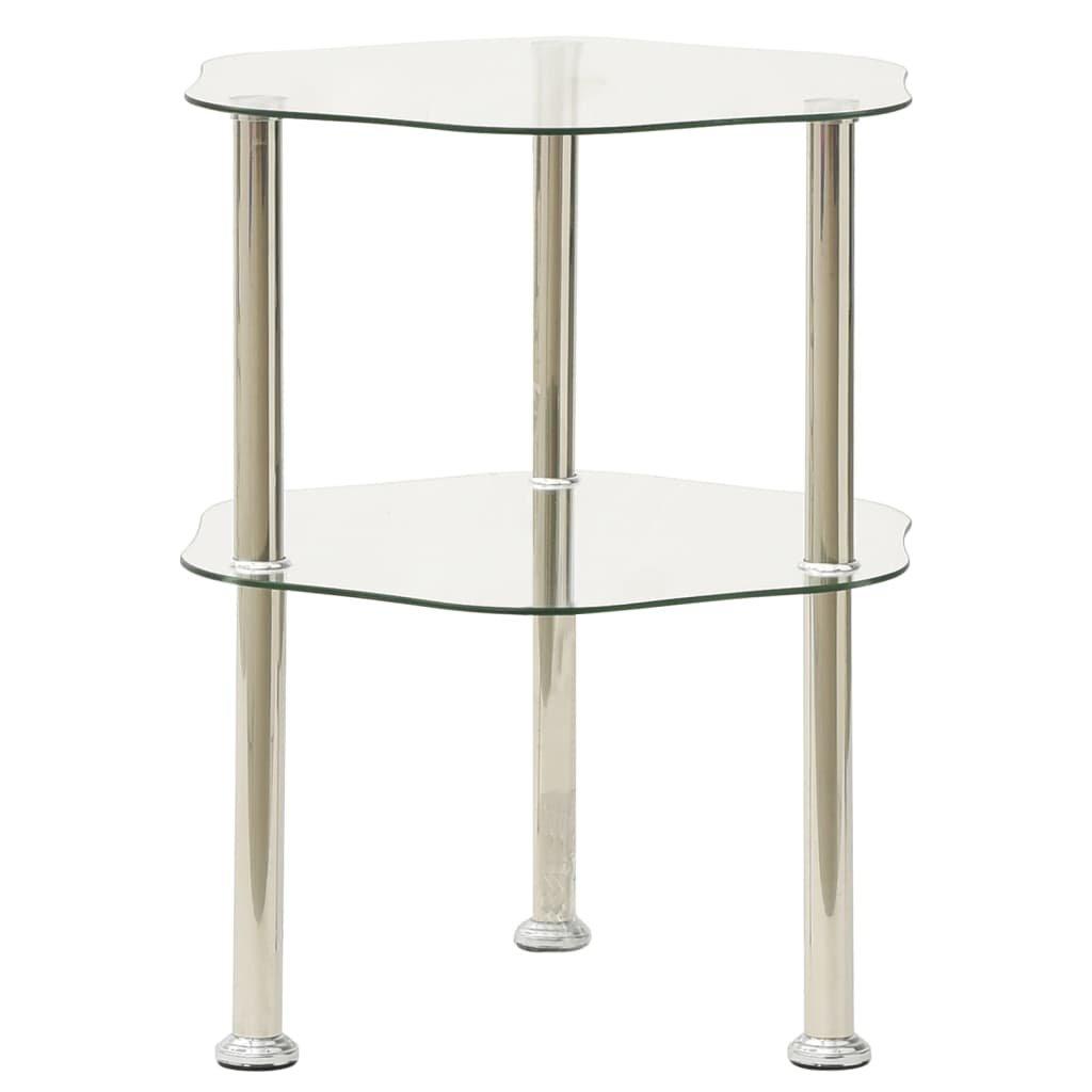 VidaXL Table d'appoint verre  