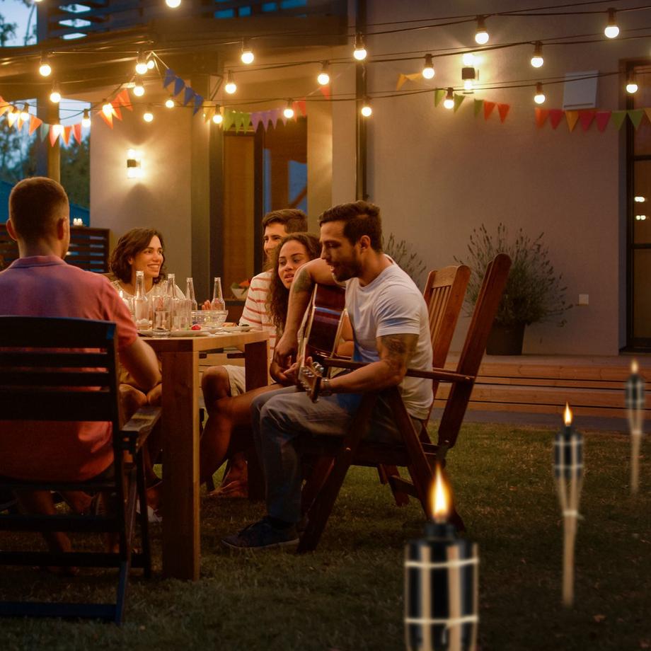 Northix 10er-Pack Bambus-Gartenfackeln  