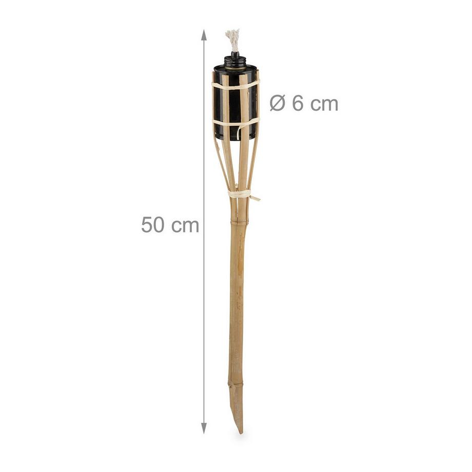 Northix 10er-Pack Bambus-Gartenfackeln  