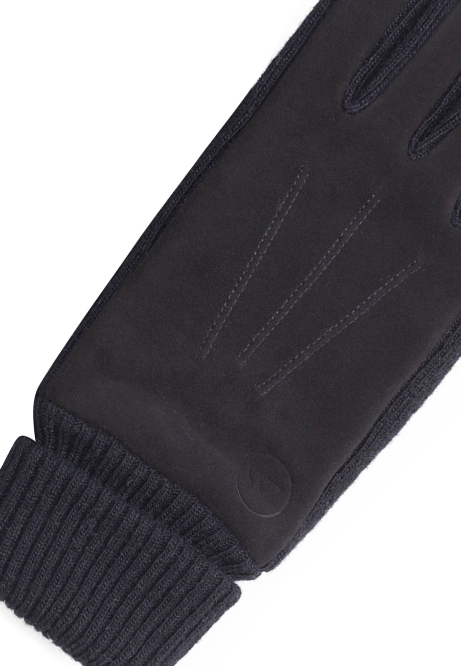 CASH-MERE.CH Gants en daim de chèvre à doublure en cachemire à manchette  