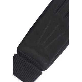 CASH-MERE.CH Gants en daim de chèvre à doublure en cachemire à manchette  