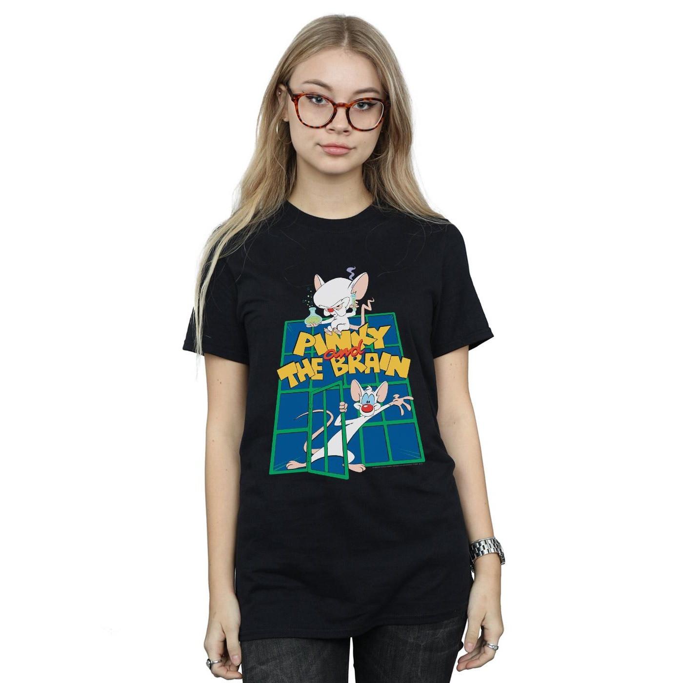 Animaniacs Pinky and The Brain T-Shirt Stampata  