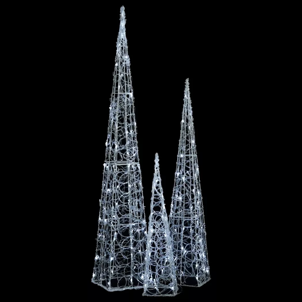 VidaXL - Ensemble de cônes lumineux, One Size, Blanc Bariolé