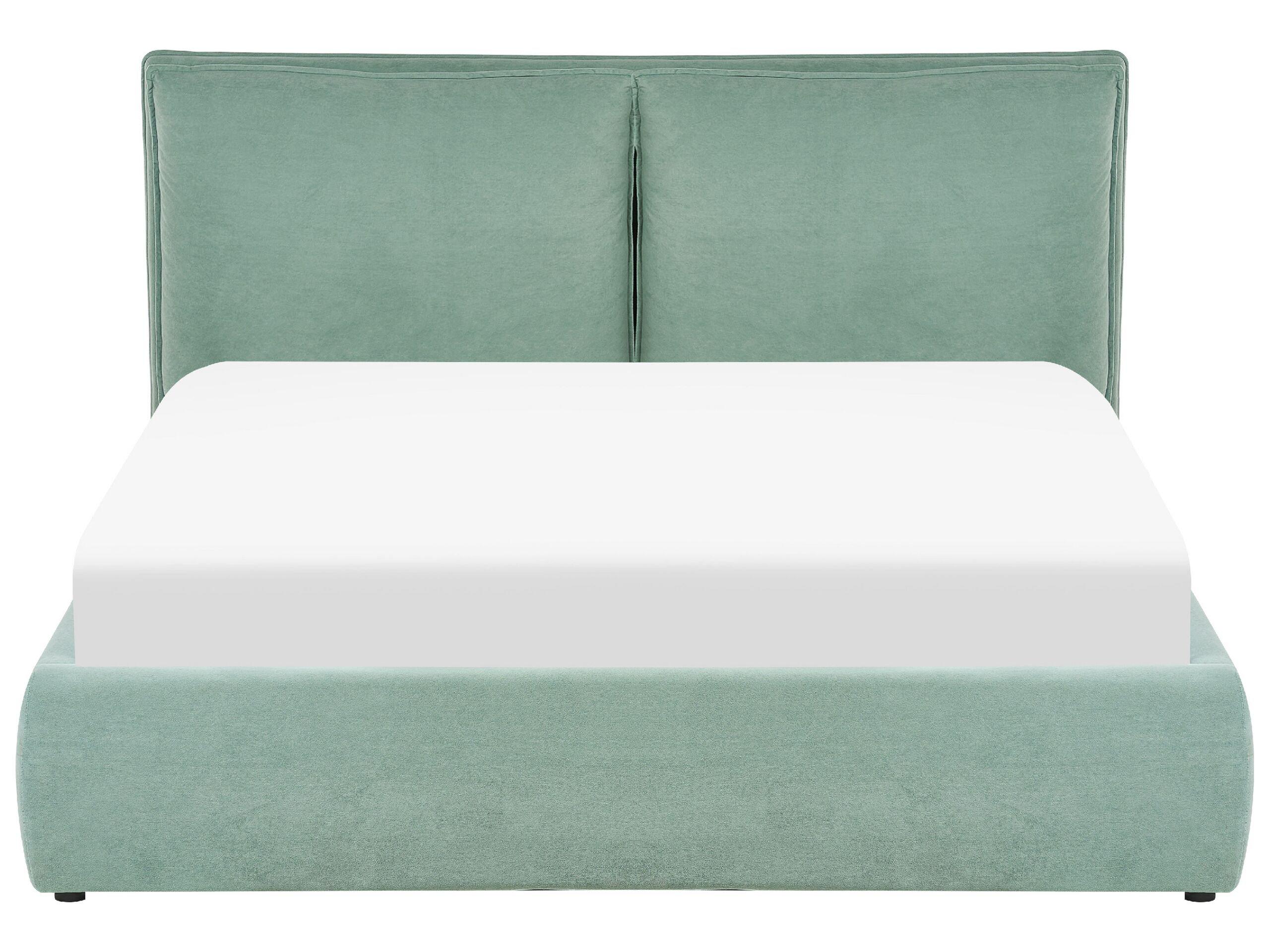 Beliani Letto contenitore en Velluto Moderno BAJONNA  