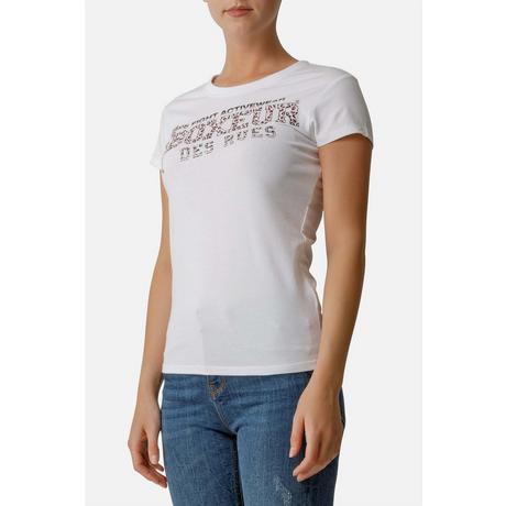 BOXEUR DES RUES  T-Shirt Front Logo Round Neck T-Shirt 